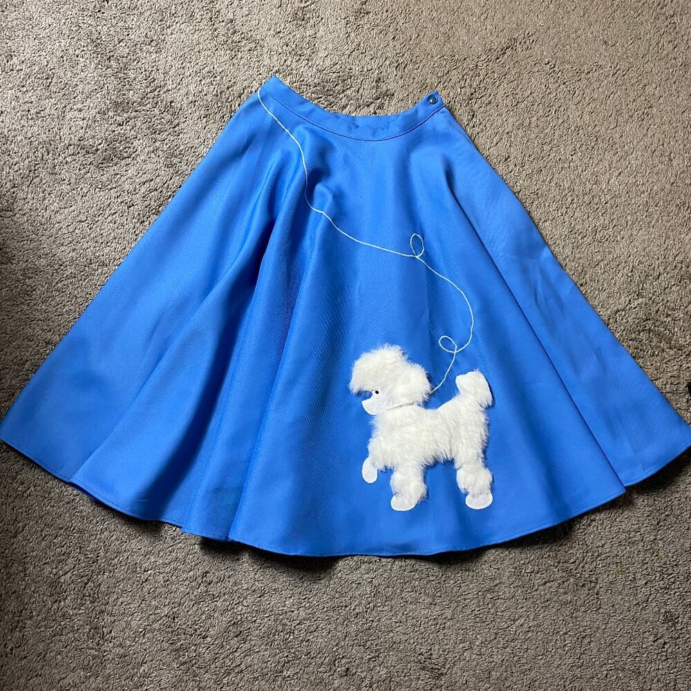 vintage handmade 50's poodle skirt a-line with crinoline